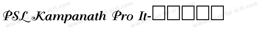 PSL Kampanath Pro It字体转换